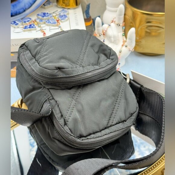 🆕 GANNI 🧿 NWT Mini Quilted Recycled Tech Black Nylon Crossbody Bag - Picture 9 of 15